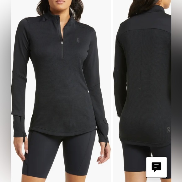 On Running Tops - On cloud Climate Knit Quarter-Zip Running Top women size medium